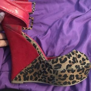 Liliana cheetah wedges